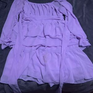 Purple backless dress